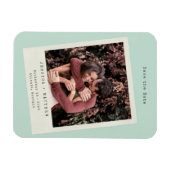 Retro Mint Foto Frame Speichern Sie das Datumsfens Magnet (Horizontal)