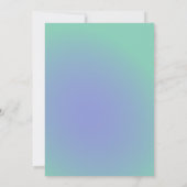 Retro Mint Green Gradient Border Foto Abschluss Ankündigung (Rückseite)