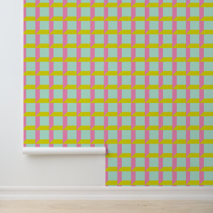 Retro Mint Grün rosa Pastel Geometrie Op Art Tapete
