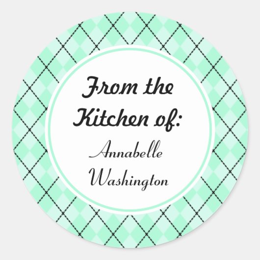Retro Mint Kitchen Stickers (Vorderseite)