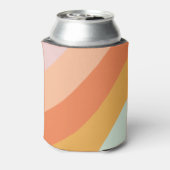 Retro Mint Orange Boho Streifen Custom Baby Dusche Dosenkühler (Kanne Rückseite)