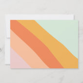 Retro Mint Orange Stripes Custom Baby Shower Cute Dankeskarte (Rückseite)