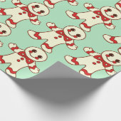 Retro Mint Weihnachtskochtopf Geschenkpapier (Ecke)