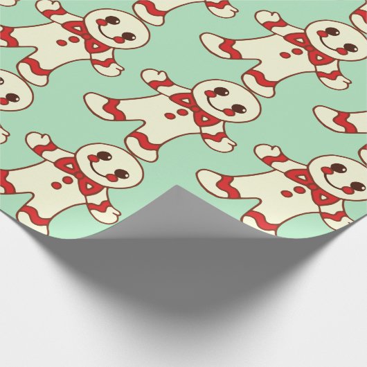 Retro Mint Weihnachtskochtopf Geschenkpapier (Ecke)