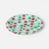 Retro Mint Weihnachtsstecke Party Paper Teller (Schrägansicht)