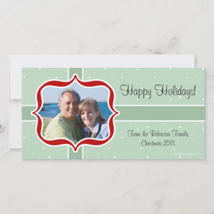 Retro Minze Foto Cards Feiertagskarte