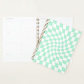 Retro Minze Karo verschleißte Karton Planer (Anzeige)