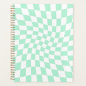 Retro Minze Karo verschleißte Karton Planer (Vorderseite)