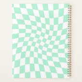 Retro Minze Karo verschleißte Karton Planer (Rückseite)