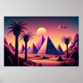 Retro Mirage: Eine Synthwave-Reise Poster (Vorne)