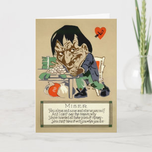 Retro Miser Vinegar Valentine's Day Card Feiertagskarte
