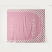 Retro Miss Brautparty Pink Mod Modern Wandteppich (Vorderseite (Horizontal))