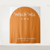 Retro Miss zu Brautparty Orange Boho 70er Wandteppich (Vorderseite)