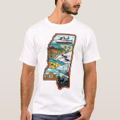 Retro Mississippi Biloxi Laurel MS State Souvenir T-Shirt (Vorderseite)