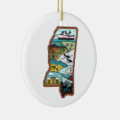 Retro Mississippi Keramik Ornament (Rechts)