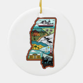 Retro Mississippi Keramik Ornament (Hinten)