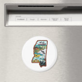 Retro Mississippi Magnet (In Situ (Geschirrspüler))