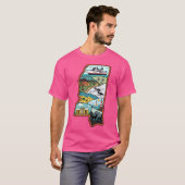 Retro Mississippi Map Biloxi Laurel Jackson MS Sta T-Shirt (Vorne ganz)
