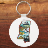 Retro Mississippi Schlüsselanhänger (Vorderseite)
