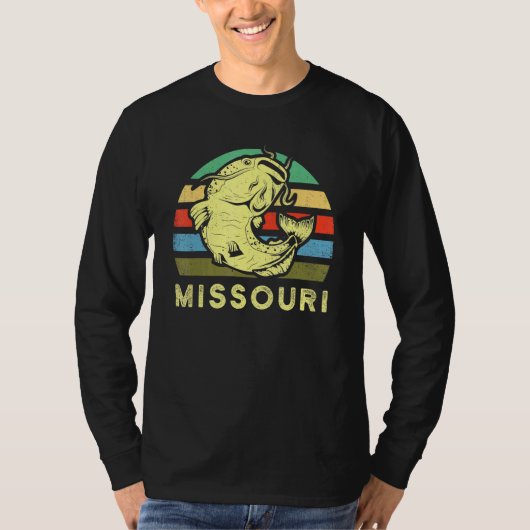 Retro Missouri Catfish Fisher T-Shirt (Vorderseite)