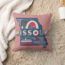 Retro Missouri Silhouette Kissen