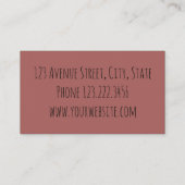 Retro, mit Blumen, elegant, Vintag Visitenkarte (Rückseite)