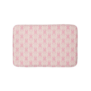 Retro mit Blumendamast Badematte