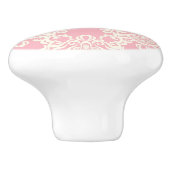 Retro mit Blumendamast Keramikknauf (Seitenansicht)