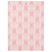 Retro mit Blumendamast Klemmbrett (Rückseite)