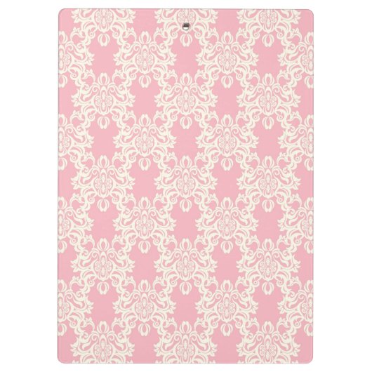 Retro mit Blumendamast Klemmbrett (Rückseite)