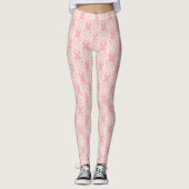 Retro mit Blumendamast Leggings (Vorderseite)