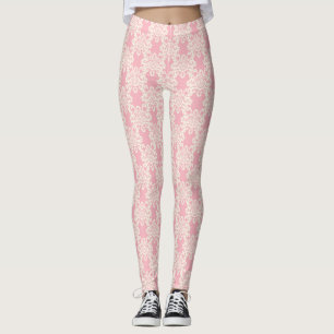 Retro mit Blumendamast Leggings