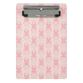Retro mit Blumendamast Mini Klemmbrett (Vorderseite)