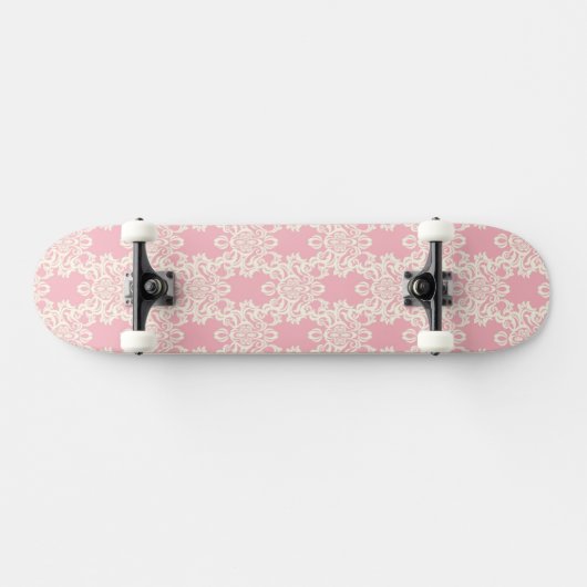 Retro mit Blumendamast Skateboard (Horizontal)