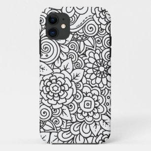 Retro mit Blumengekritzel Case-Mate iPhone Hülle