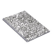 Retro mit Blumengekritzel Notizblock (Rechte Seite)