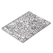 Retro mit Blumengekritzel Notizblock (Linke Seite)