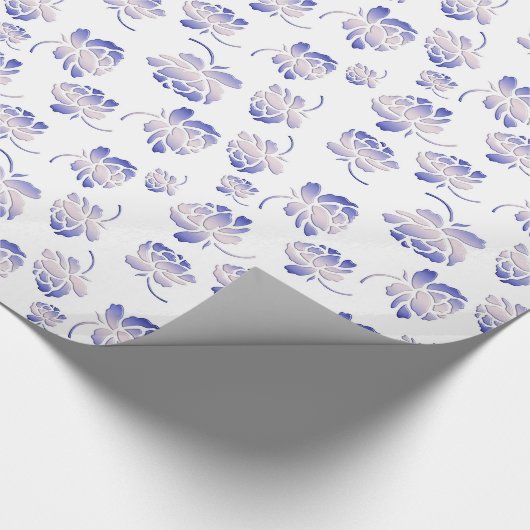 Retro mit Blumenmuster Geschenkpapier (Ecke)