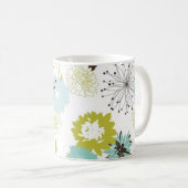Retro mit Blumennahtloses Kaffeetasse (VorderseiteRechts)