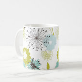 Retro mit Blumennahtloses Kaffeetasse (Vorderseite Links)