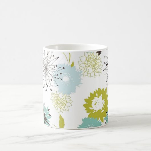 Retro mit Blumennahtloses Kaffeetasse (Mittel)