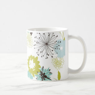 Retro mit Blumennahtloses Kaffeetasse