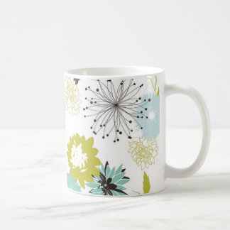 Retro mit Blumennahtloses Kaffeetasse