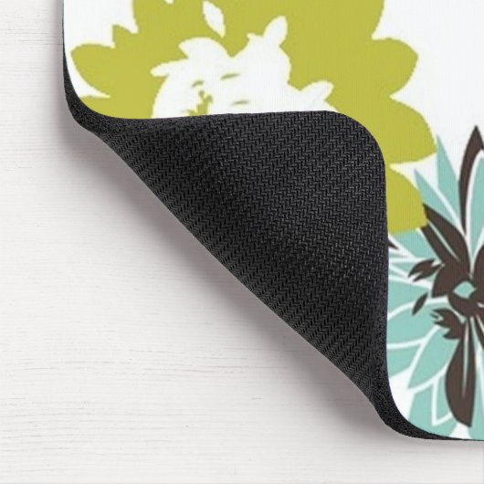 Retro mit Blumennahtloses Mousepad (Ecke)