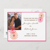 Retro mit moderner Drehung Sternexplosion Ankündigungspostkarte (Vorne/Hinten)