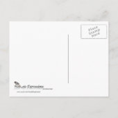 Retro mit moderner Drehung Sternexplosion Ankündigungspostkarte (Rückseite)