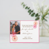 Retro mit moderner Drehung Sternexplosion Ankündigungspostkarte (Stehend Vorderseite)