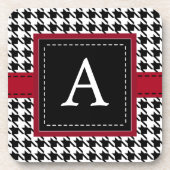 Retro Mit Monogramm Untersetzer (Vorderseite)