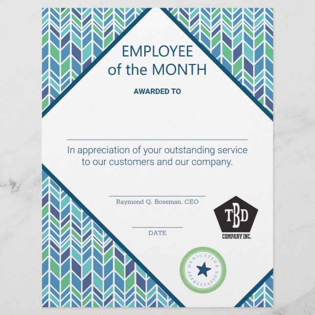 Retro Mitarbeiter des Monats Wertzuwachs (Vorderseite)