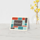 Retro-Mitarbeiter Willkommen auf der Teamkarte Karte (Gelbe Blume)